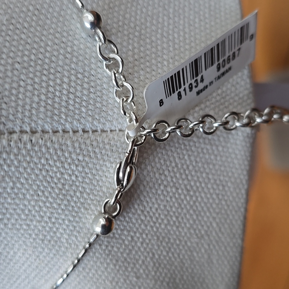 Brighton Pebble Pave Crystal Mini Interlocking Circles Necklace - Picture 4 of 6